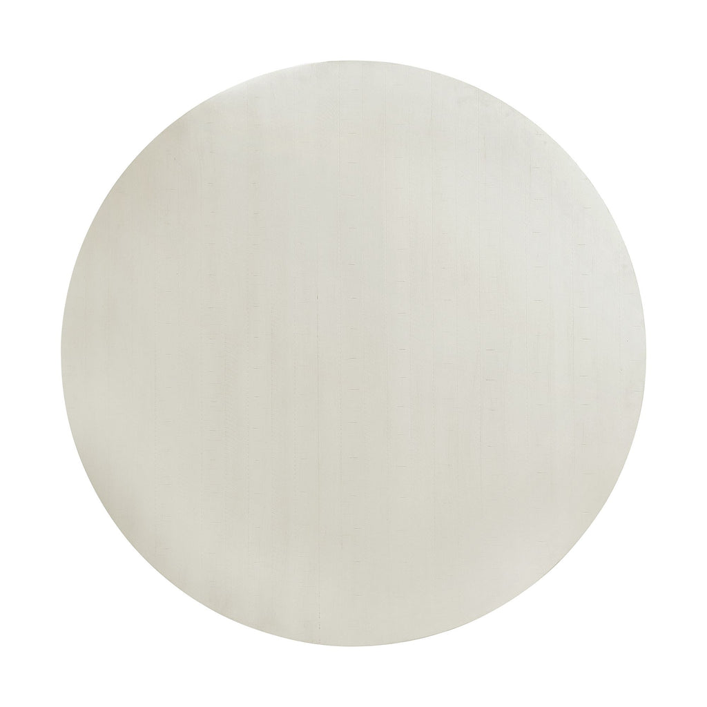 Stone Round Dining Table w/PU Base In White