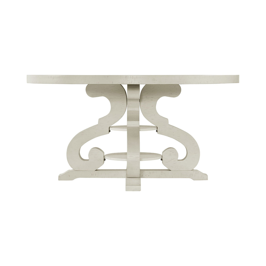 Stone Round Dining Table w/PU Base In White