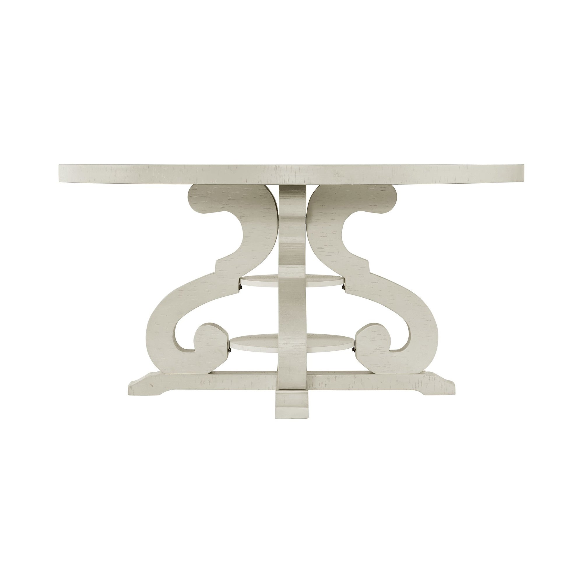 Stone Round Dining Table w/PU Base In White