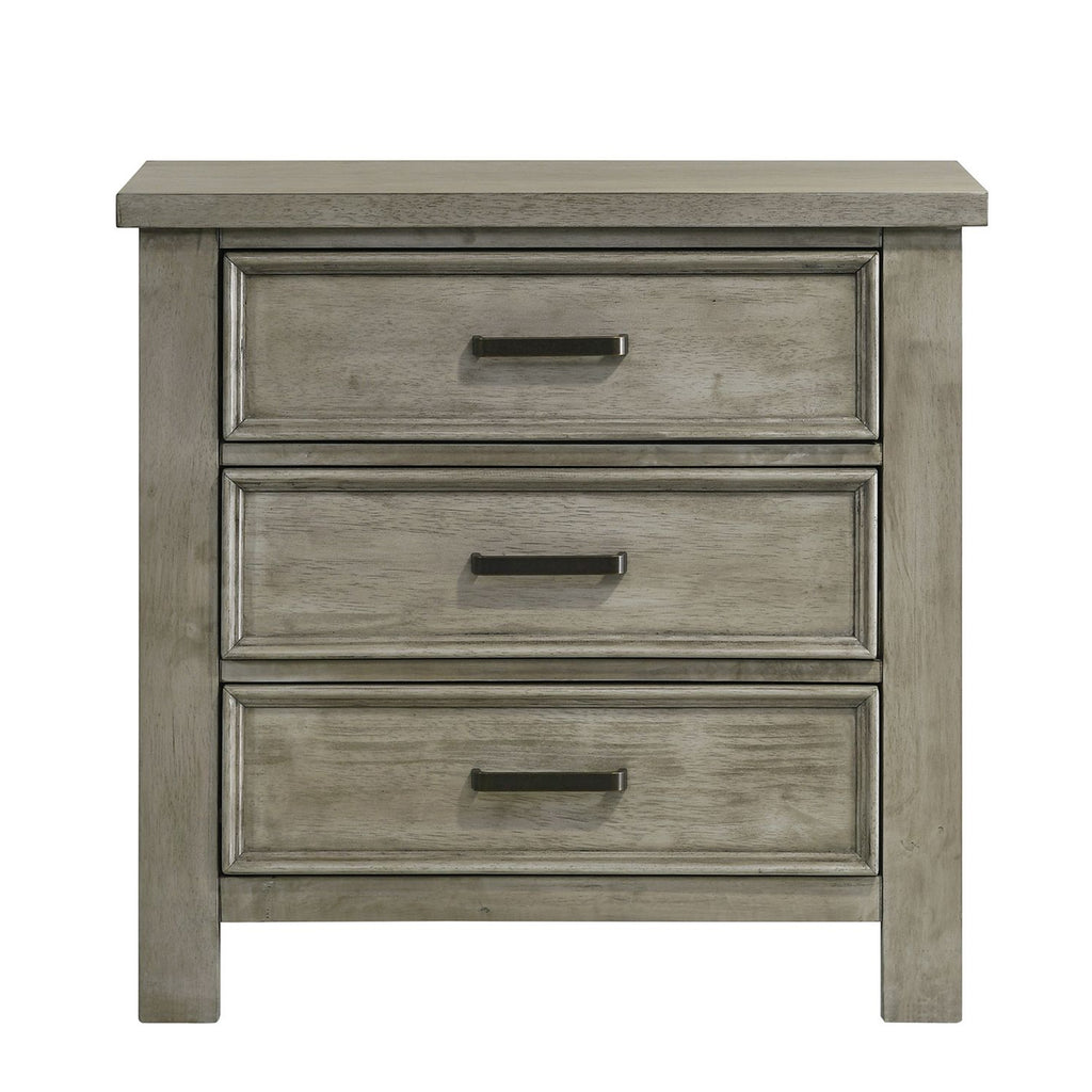Sullivan 3-Drawer Nightstand In Drift Grey