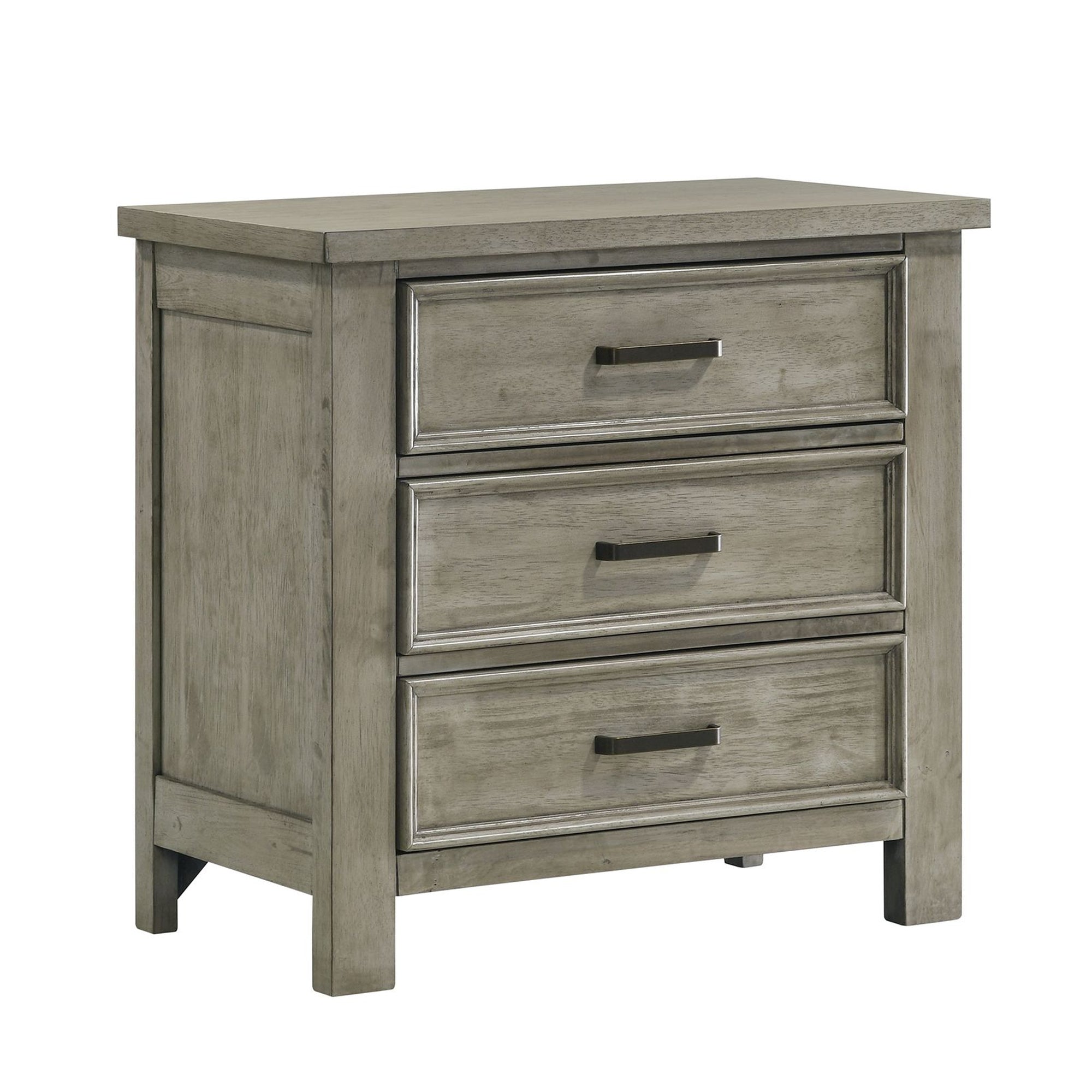 Sullivan 3-Drawer Nightstand In Drift Grey