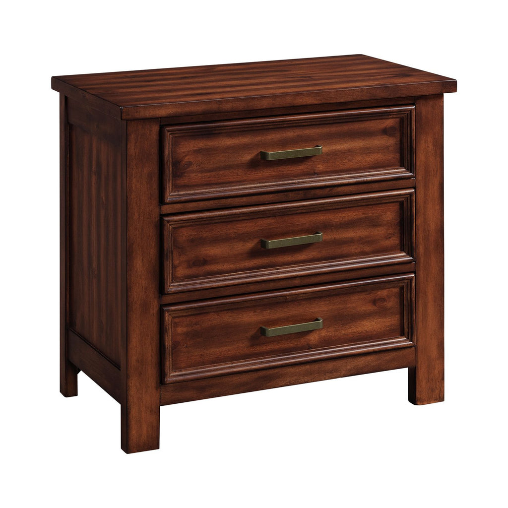 Sullivan 3-Drawer Nightstand In Rich Cherry