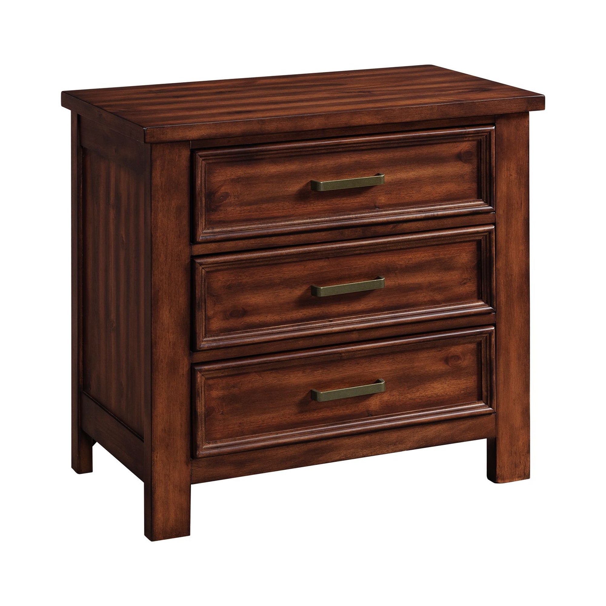 Sullivan 3-Drawer Nightstand In Rich Cherry