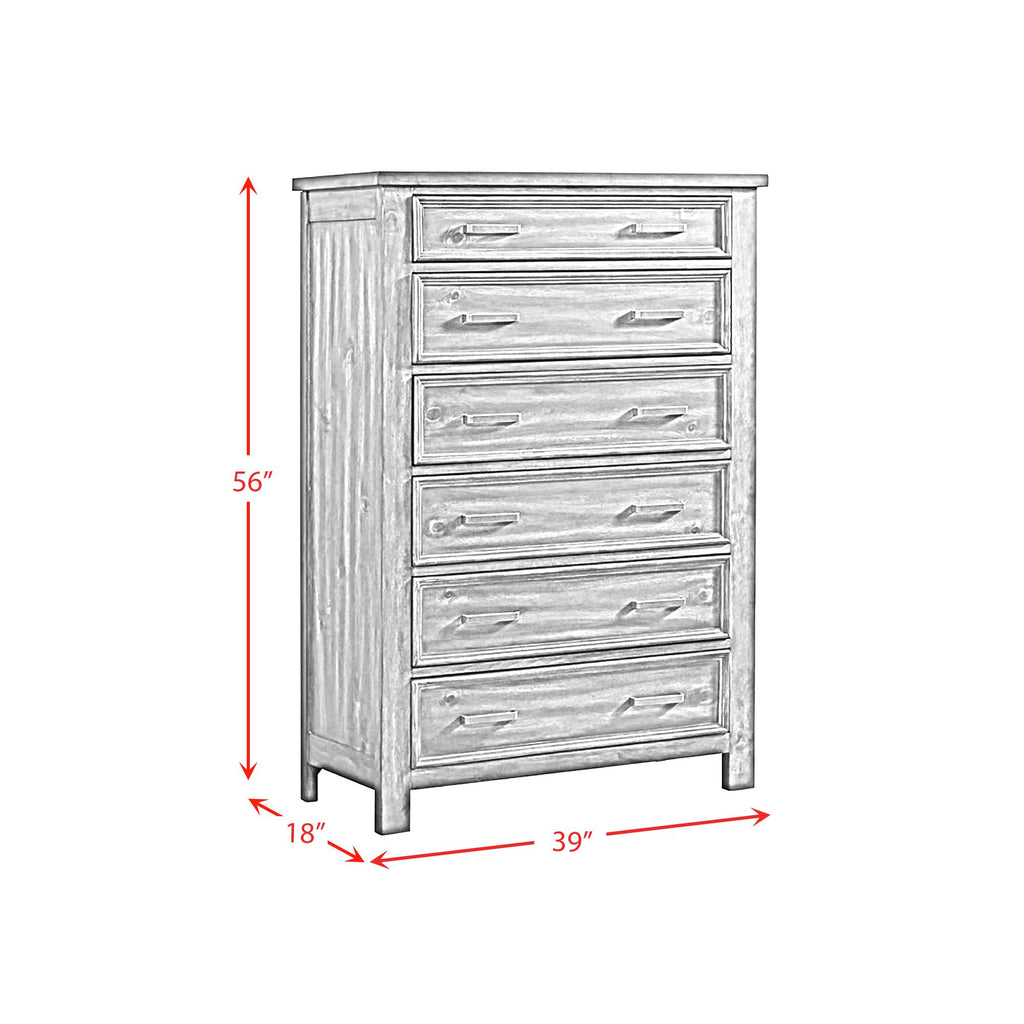Sullivan 6-Drawer Chest In Rich Cherry