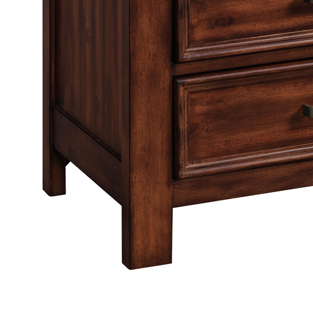 Sullivan 3-Drawer Nightstand In Rich Cherry