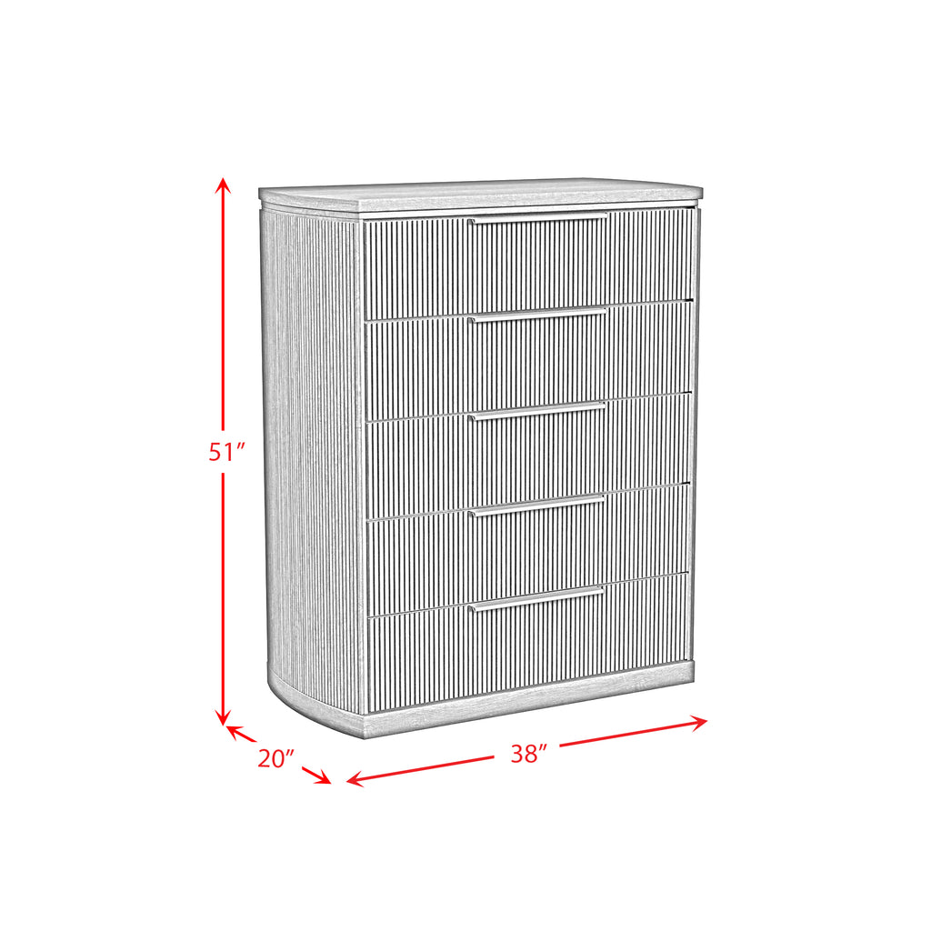 Sylvie 5-Drawer Chest In Natural