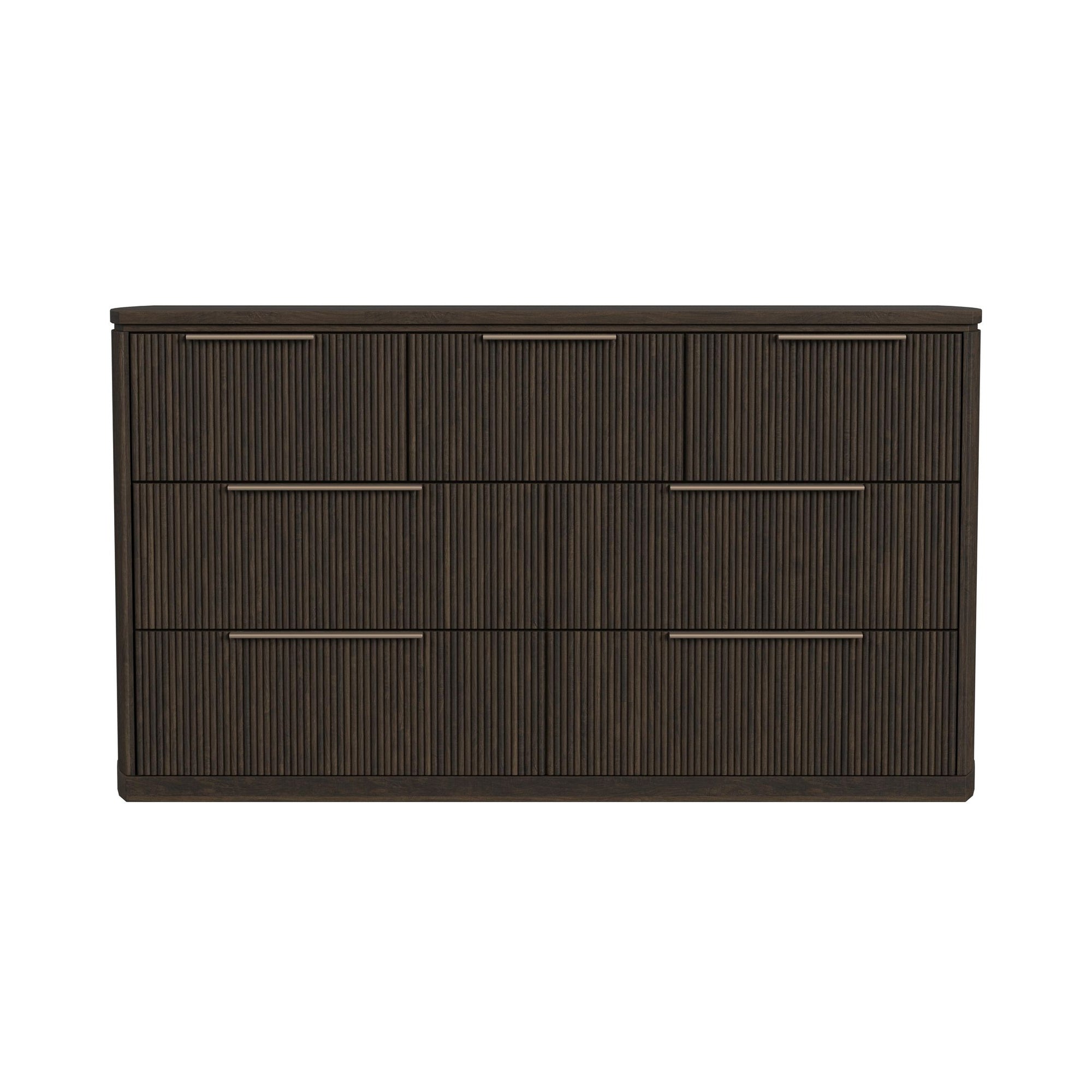 Sylvie 7-Drawer Dresser In Dark Brown