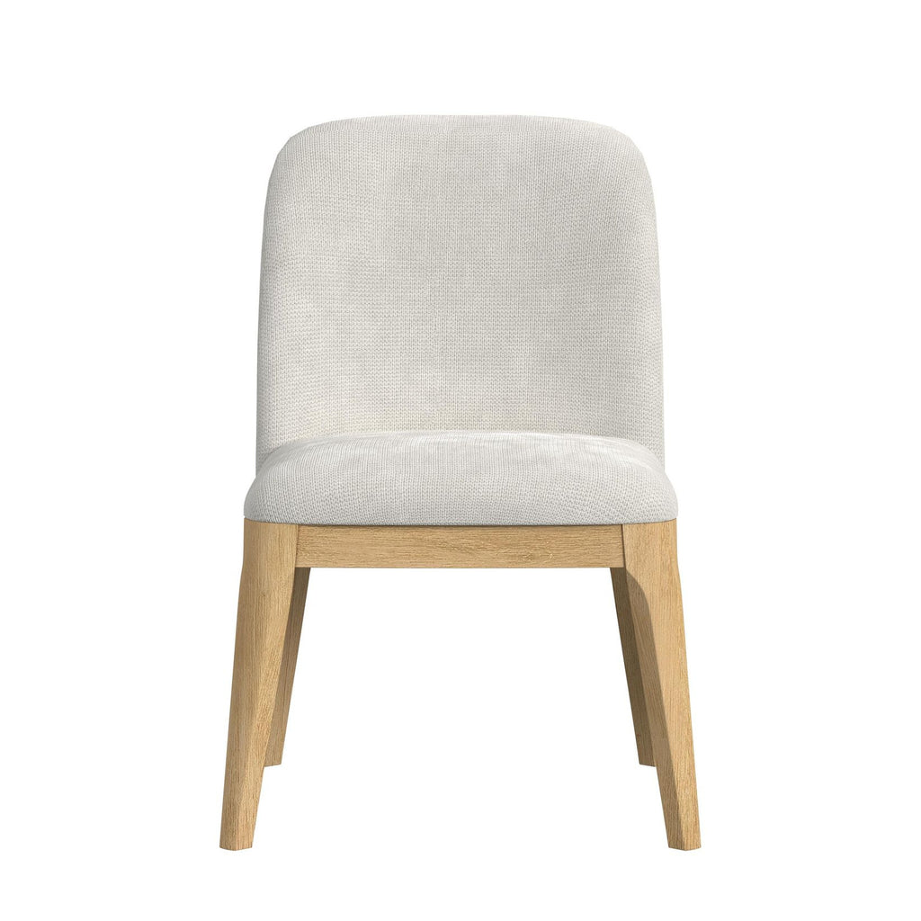Sylvie Dining Side Chair With White Fabric In Natural (2 Per Carton)
