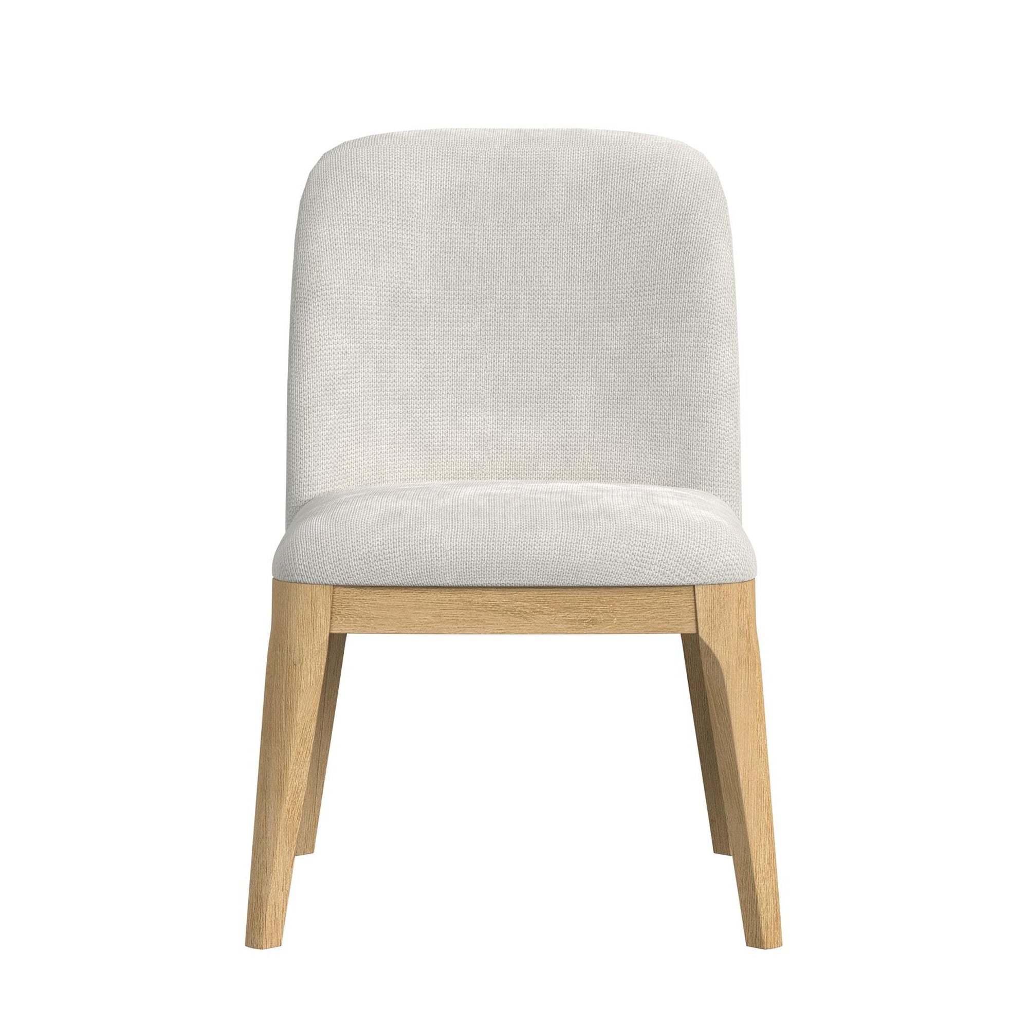 Sylvie Dining Side Chair With White Fabric In Natural (2 Per Carton)