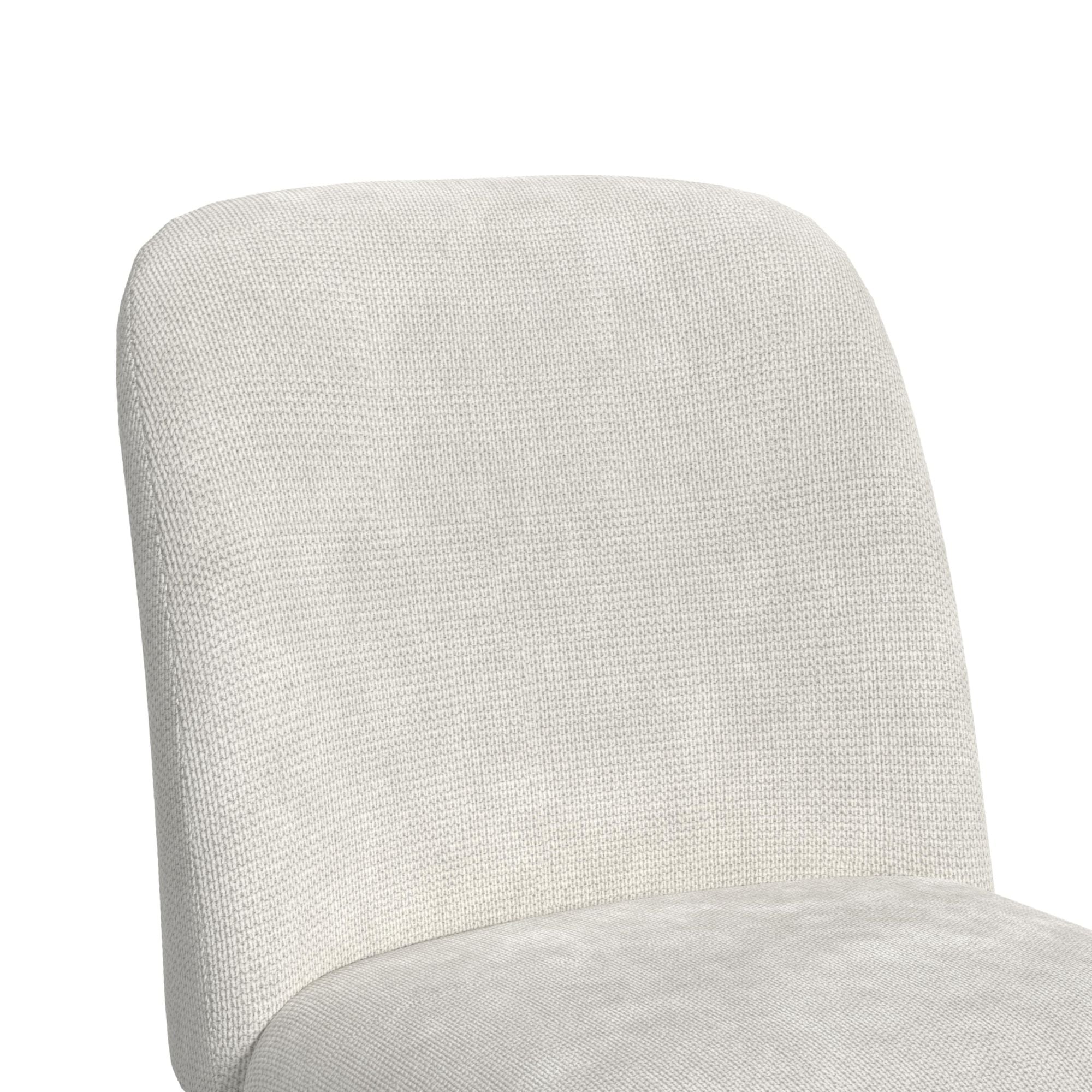 Sylvie Dining Side Chair With White Fabric In Dark Brown (2 Per Carton)