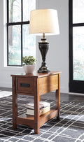 Breegin Chairside End Table in Brown
