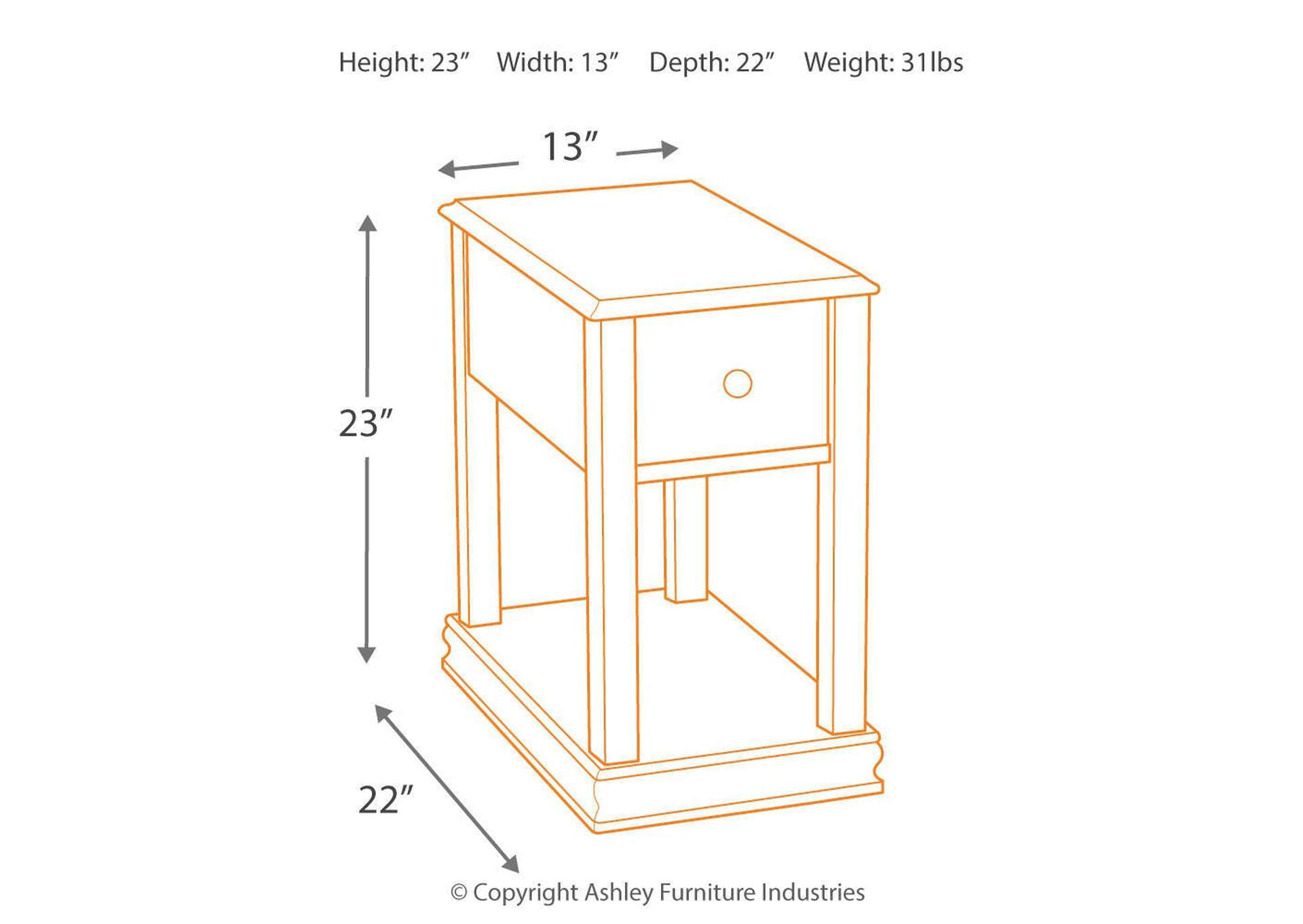 Breegin 2 End Tables dimensions