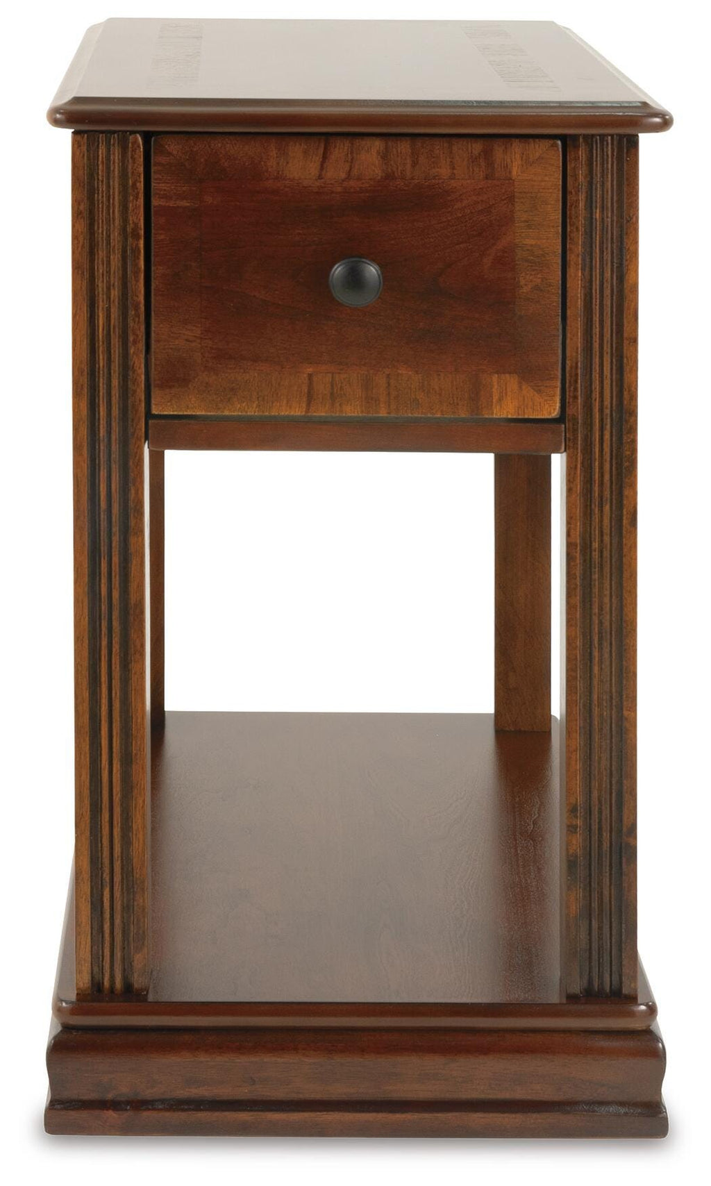 Breegin Chairside End Table in Brown, front view