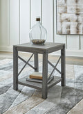 Freedan End Table in Grayish Brown