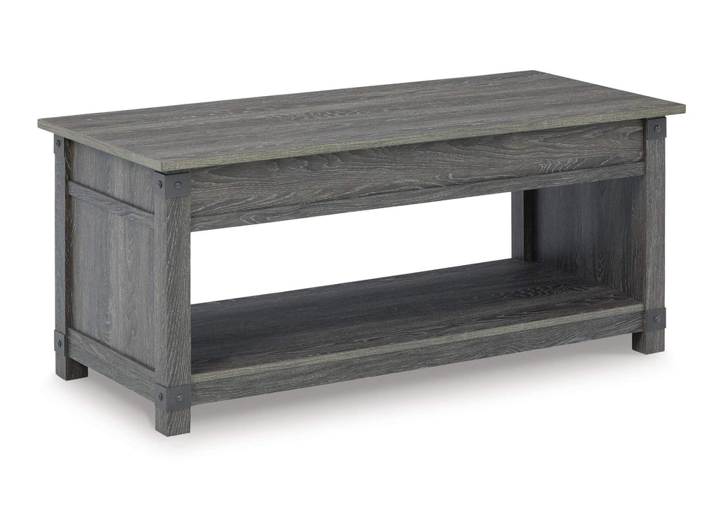 Freedan Coffee Table with 2 End Tables angled view