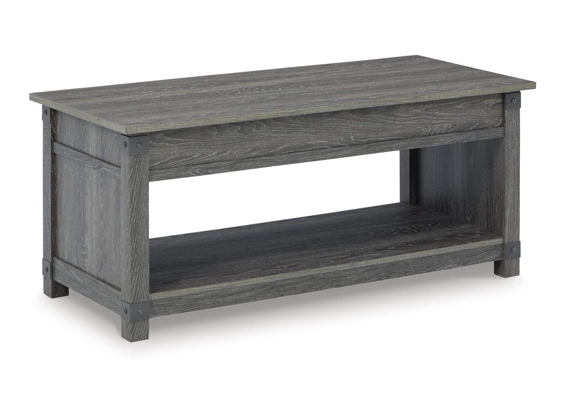 Freedan Coffee Table with 2 End Tables angled view