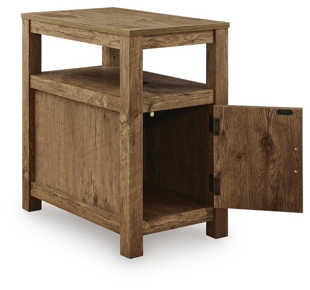 Fendenmore Chairside End Table in Brown, open view