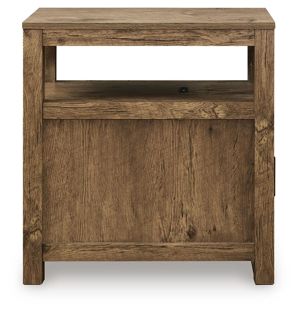 Fendenmore Chairside End Table in Brown, side view