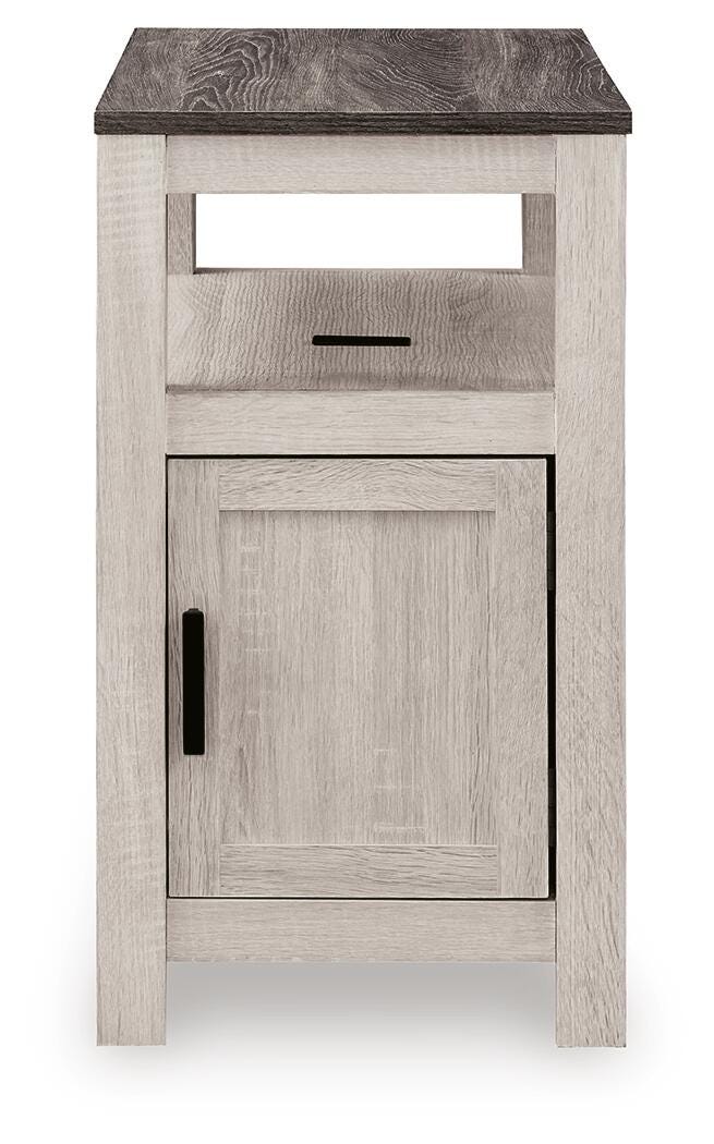 Fendenmore Chairside End Table in Brown Gray/Antique White, front view