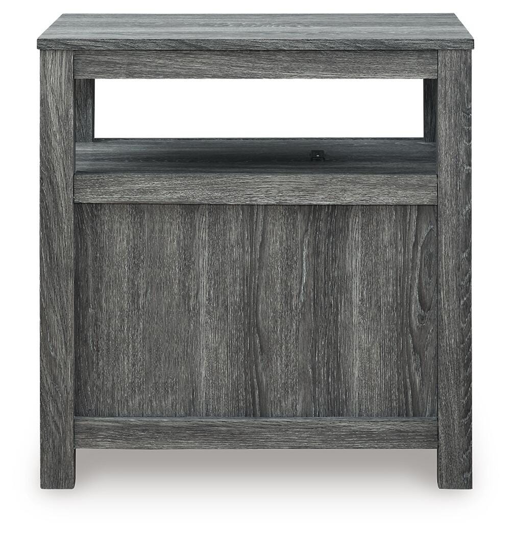 Fendenmore Chairside End Table in Brown/Gray, side view
