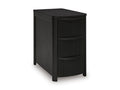 Camdill Chairside End Table in Black, closed view
