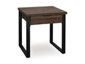 Wickman Falls End Table in Dark Brown, closed view
