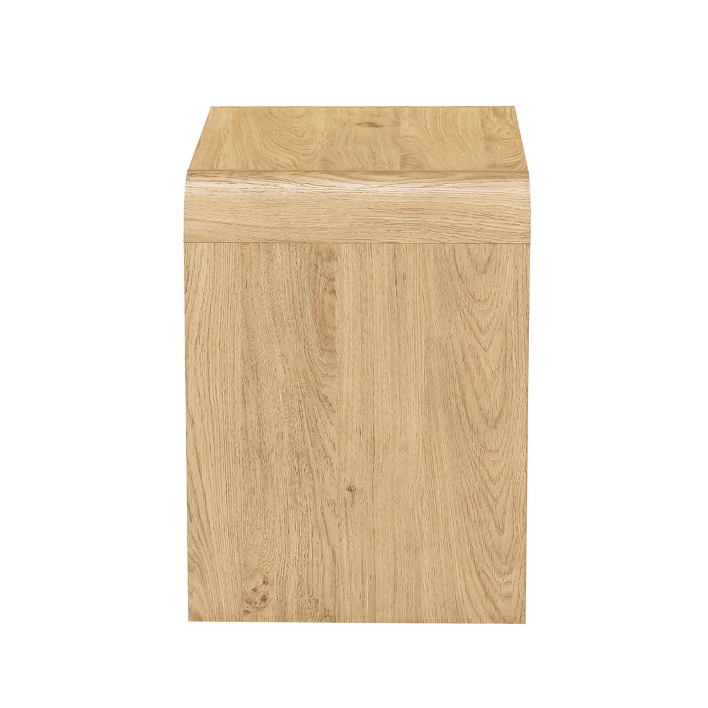 Mara One Drawer End Table / Bedside Table-Natural