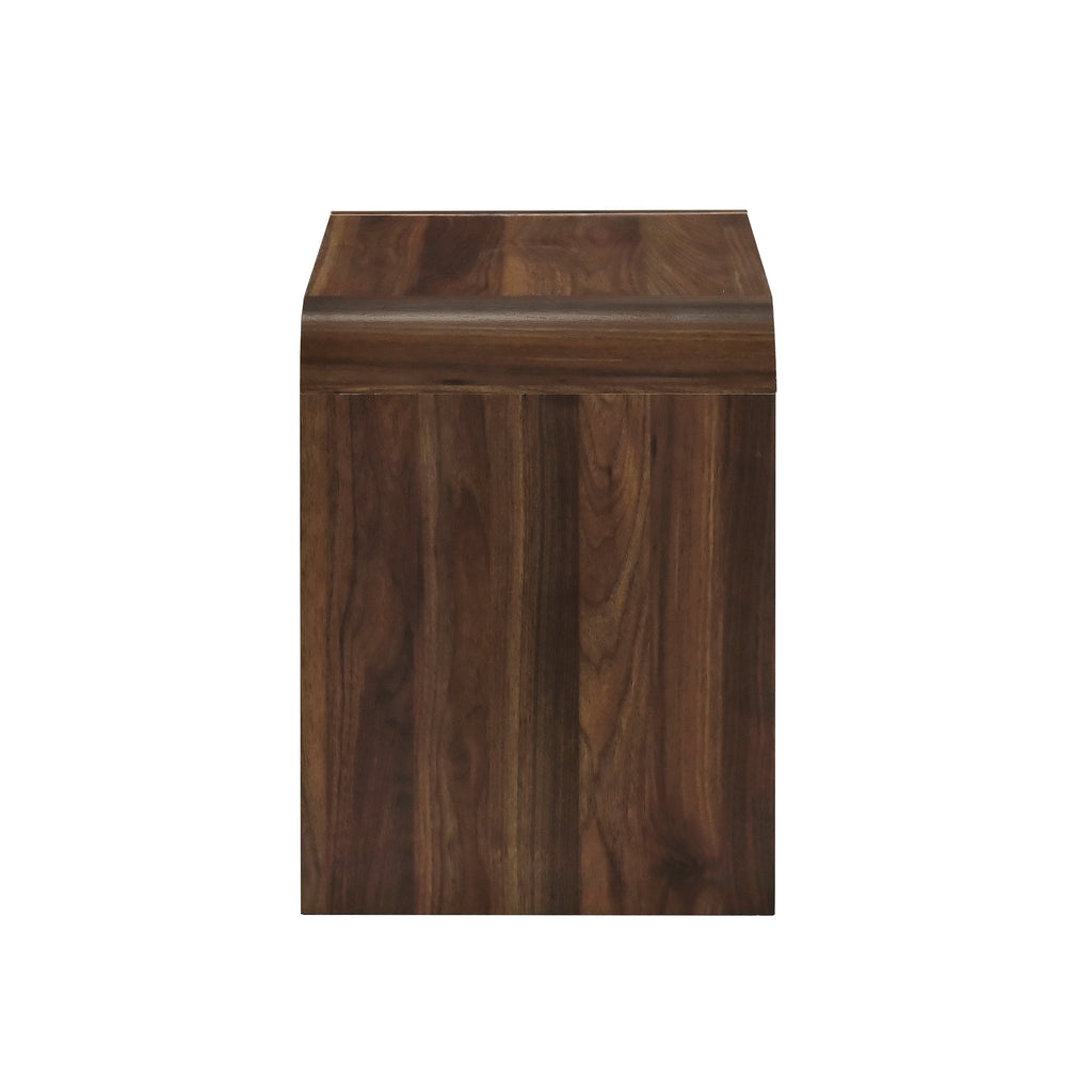Mara One Drawer End Table / Bedside Table-Walnut