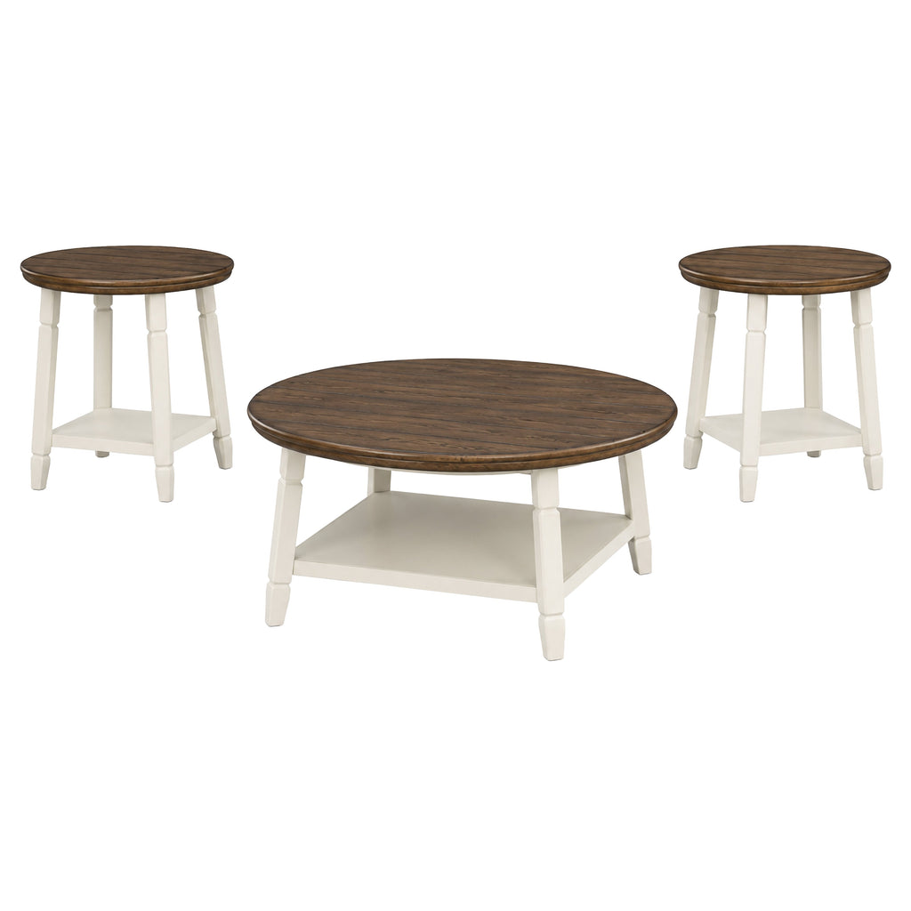 Flaherty 3 Piece Occasional Set- 1 Coffee & 2 End Tables -Two