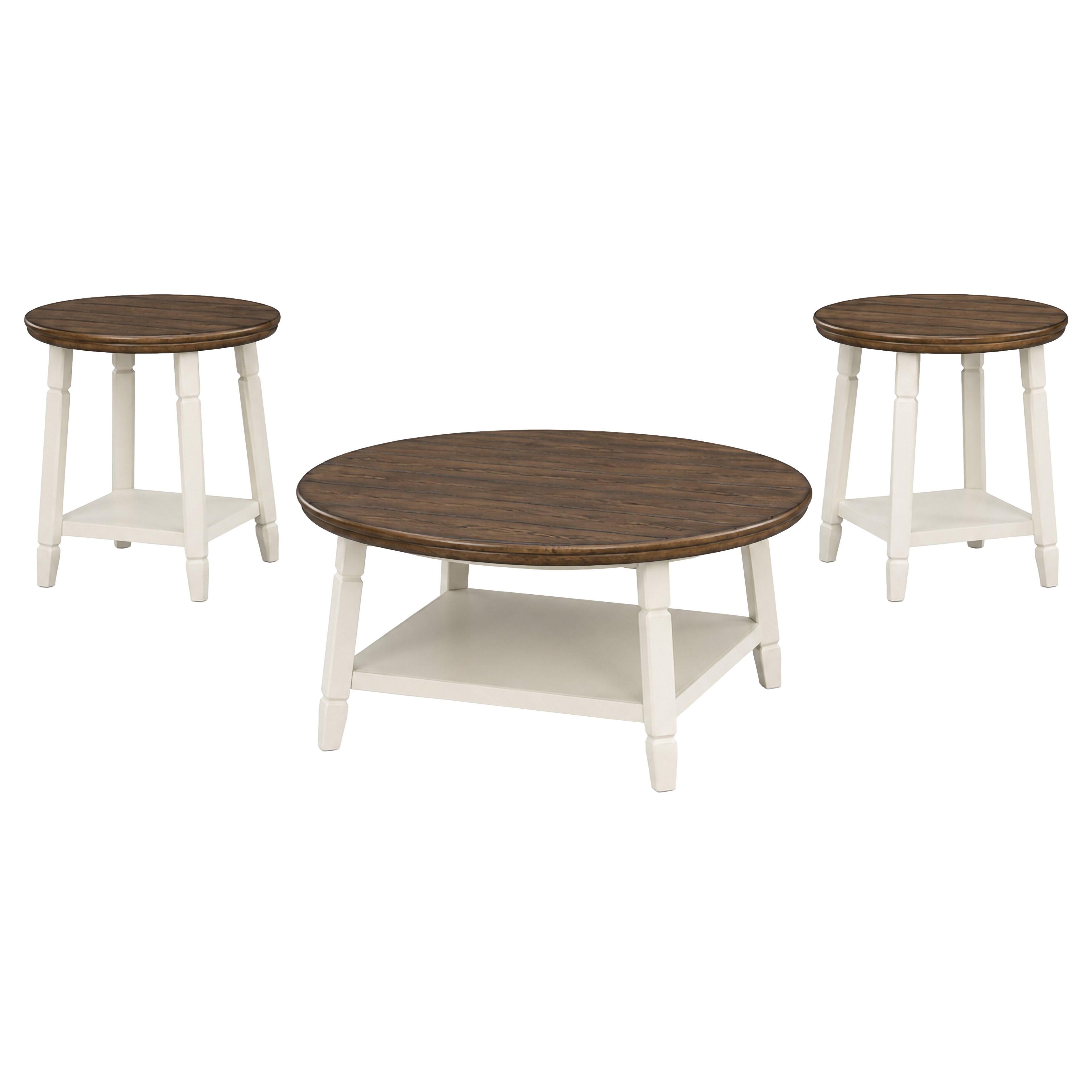 Flaherty 3 Piece Occasional Set- 1 Coffee & 2 End Tables -Two