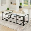 Vetra Faux Marble 3 Pc Occasional Set- 1 Coffee & 2 End Table