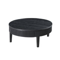 Tate Round One Drawer Coffee Table-Black