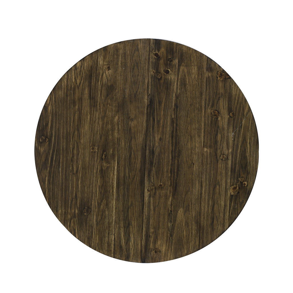 Kerby Round Coffee Table-Dk Brown