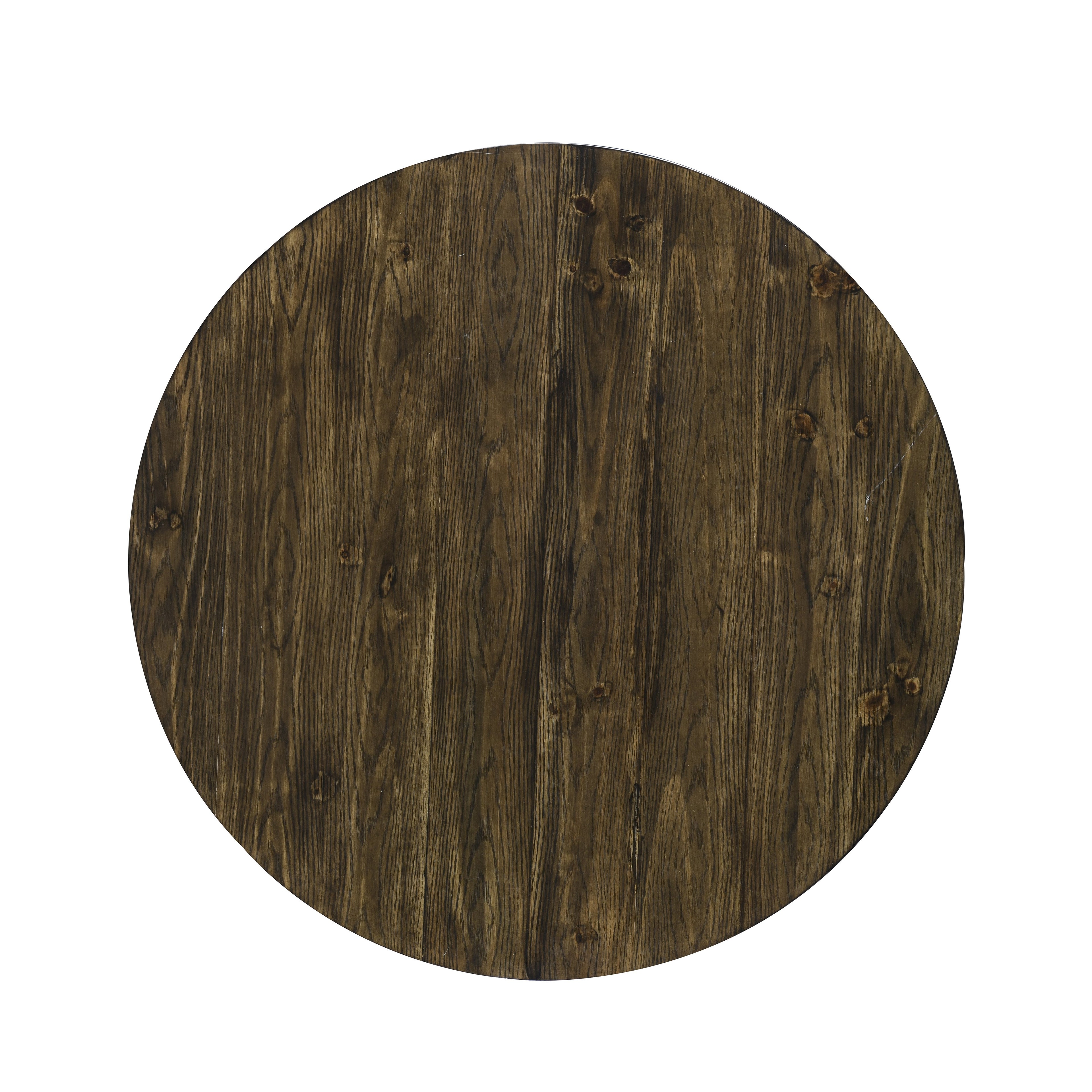 Kerby Round Coffee Table-Dk Brown