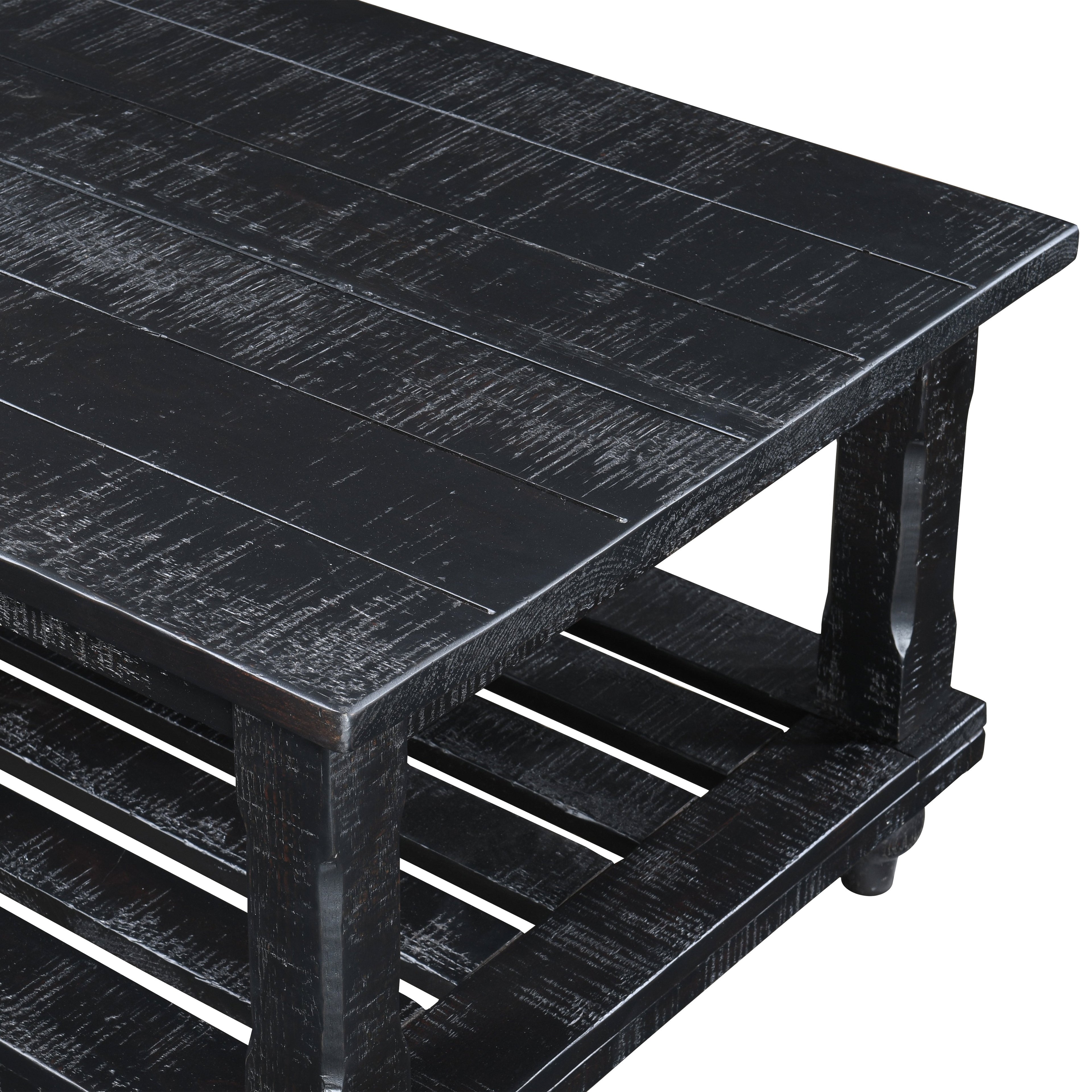Cade 3 Piece Occasional Set- 1 Coffee & 2 End Tables - Black