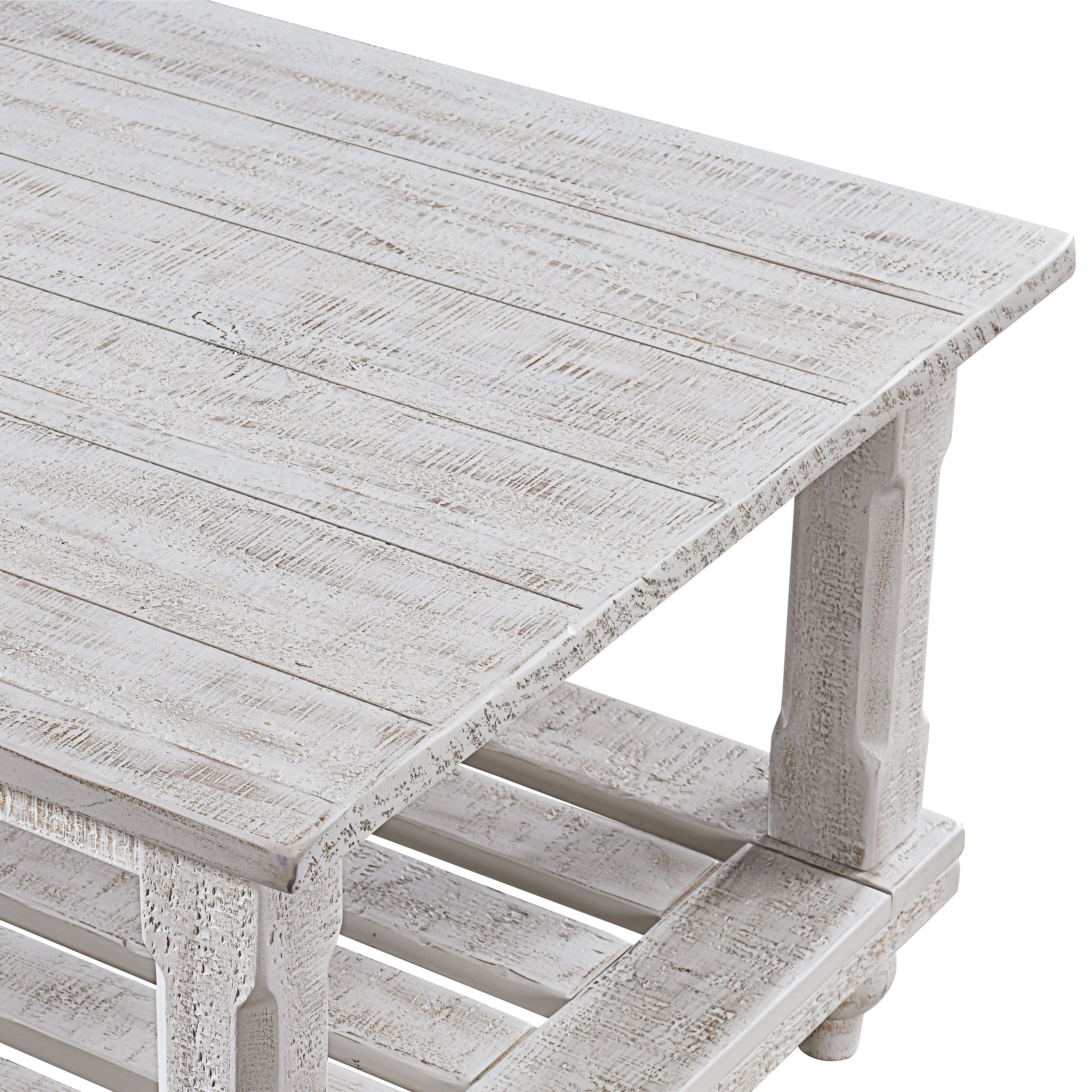 Cade 3 Piece Occasional Set- 1 Coffee & 2 End Tables - White