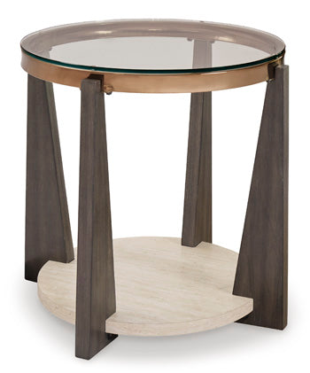 Frazwa End Table in Multi, angle view