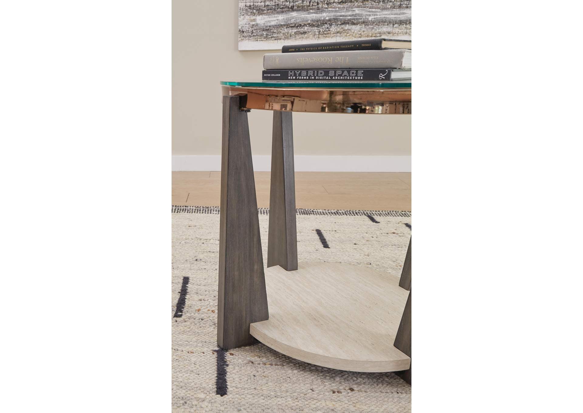 Frazwa Coffee Table with 2 End Tables detail