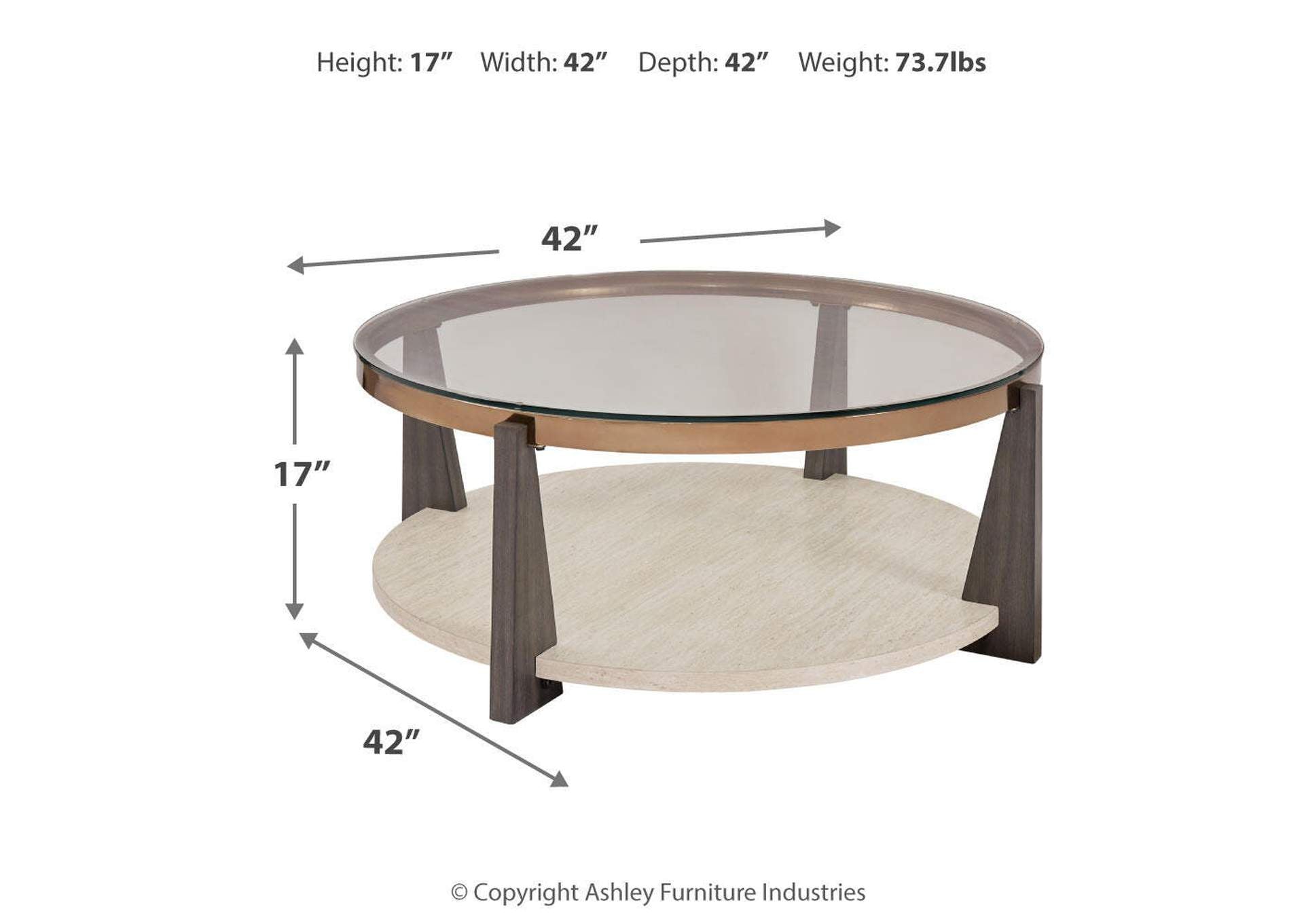Frazwa Coffee Table with 2 End Tables dimensions