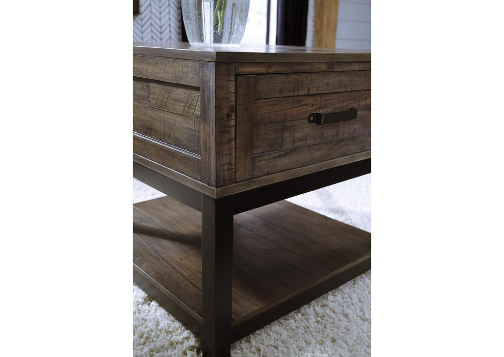 Johurst Coffee Table with 1 End Table detail