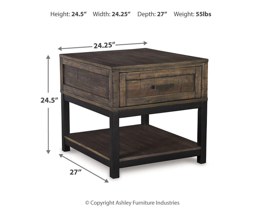Johurst End Table in Grayish Brown, alternate view 5