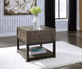 Johurst End Table in Grayish Brown