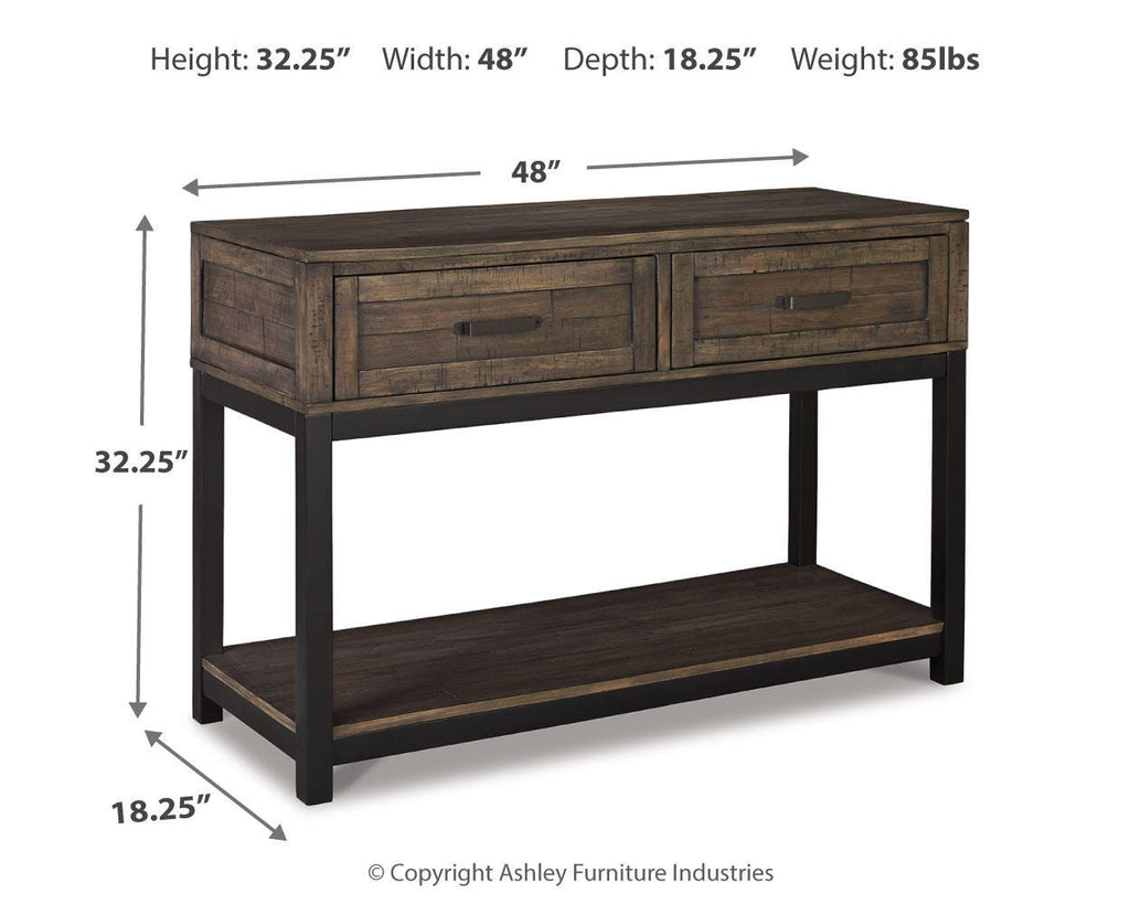 Johurst Sofa/Console Table in Grayish Brown, alternate view 5