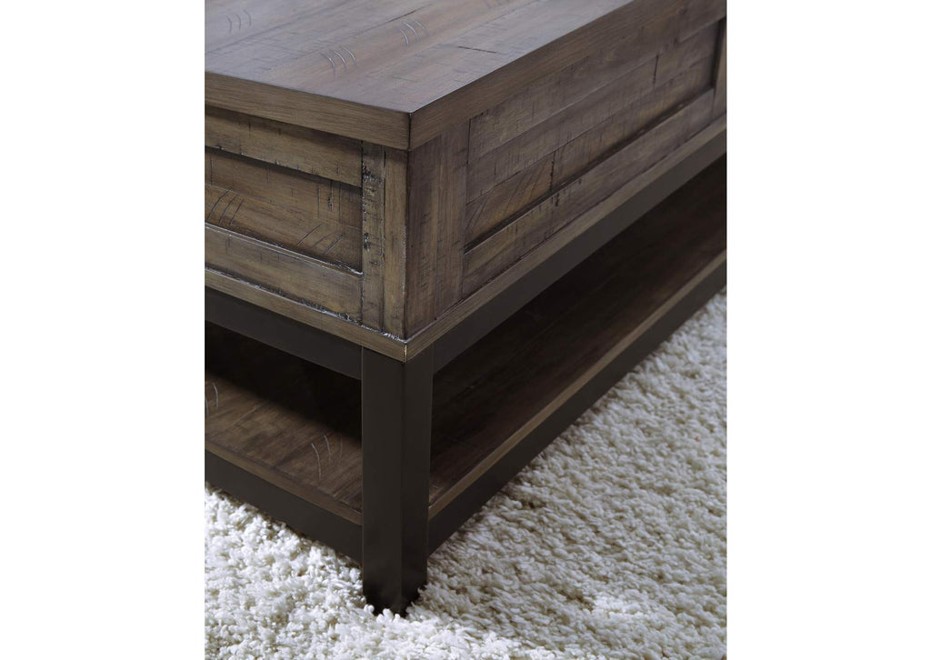 Johurst Coffee Table with 2 End Tables detail