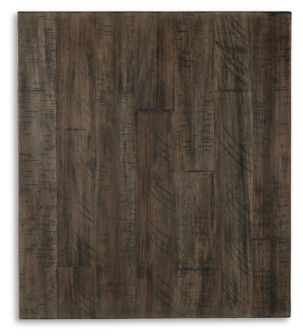 Johurst Coffee Table with Lift Top in Grayish Brown, top view