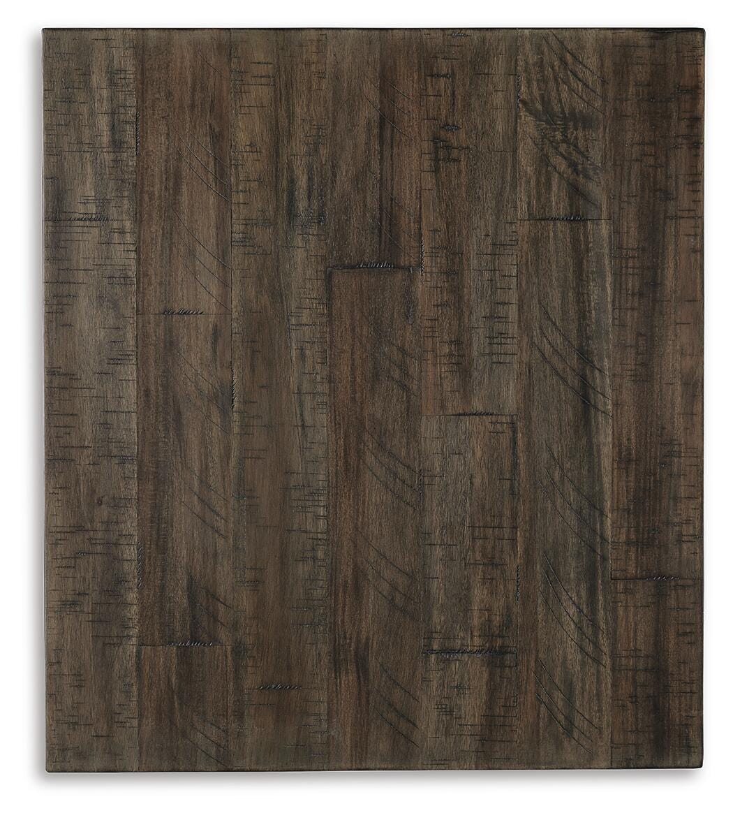 Johurst Coffee Table with Lift Top in Grayish Brown, top view