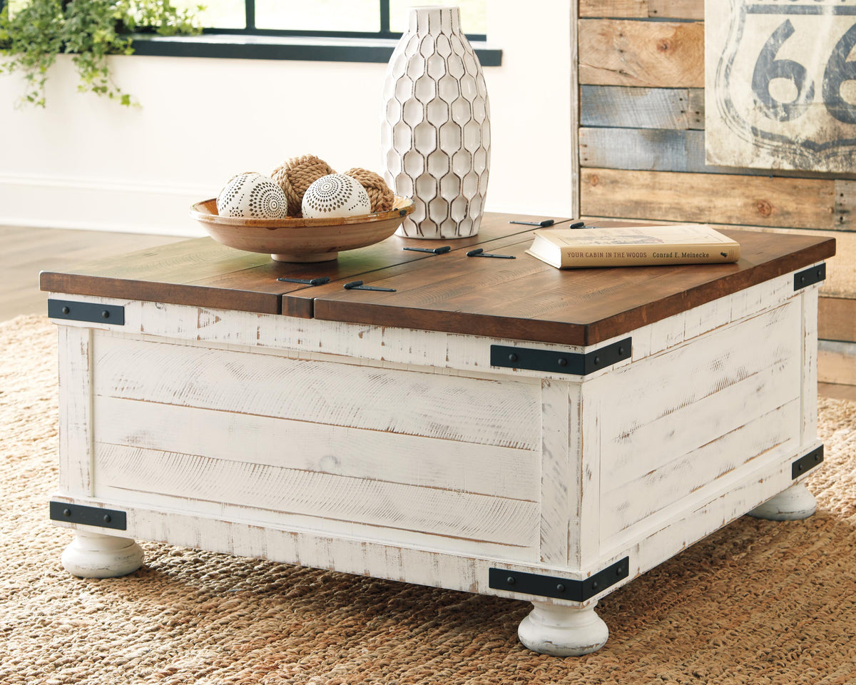 Wystfield Coffee Table in White/Brown, lifestyle view