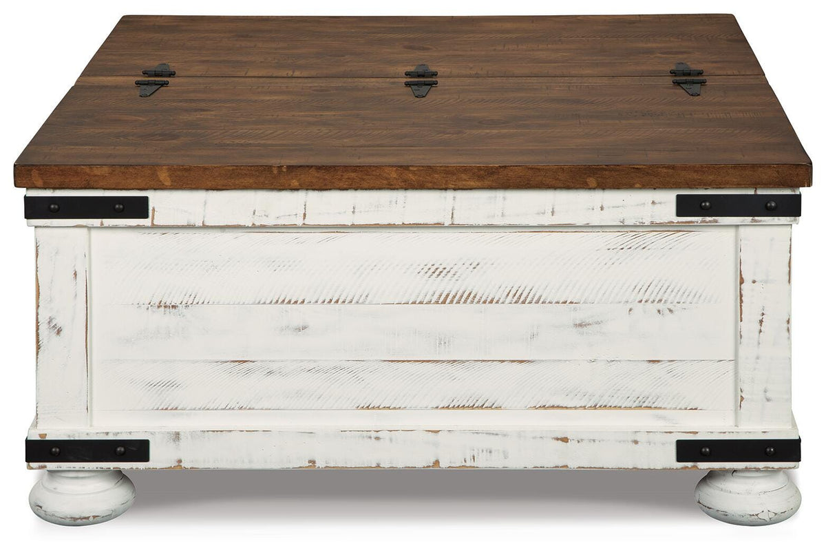Wystfield Coffee Table in White/Brown, back view
