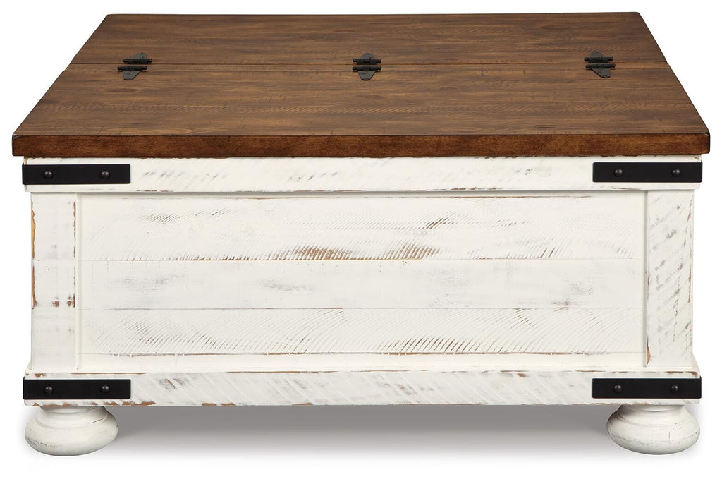 Wystfield Coffee Table in White/Brown, front view