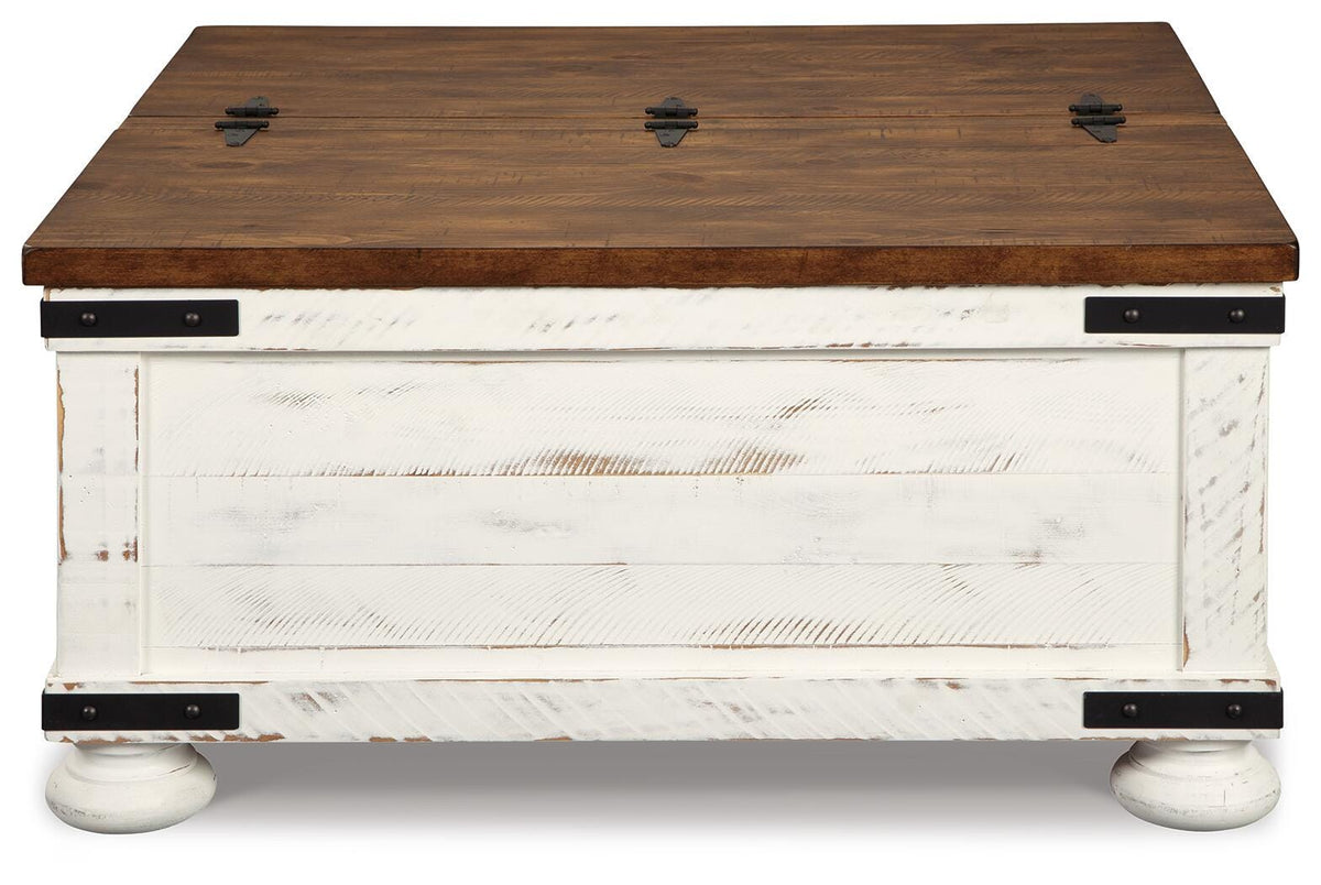 Wystfield Coffee Table in White/Brown, front view